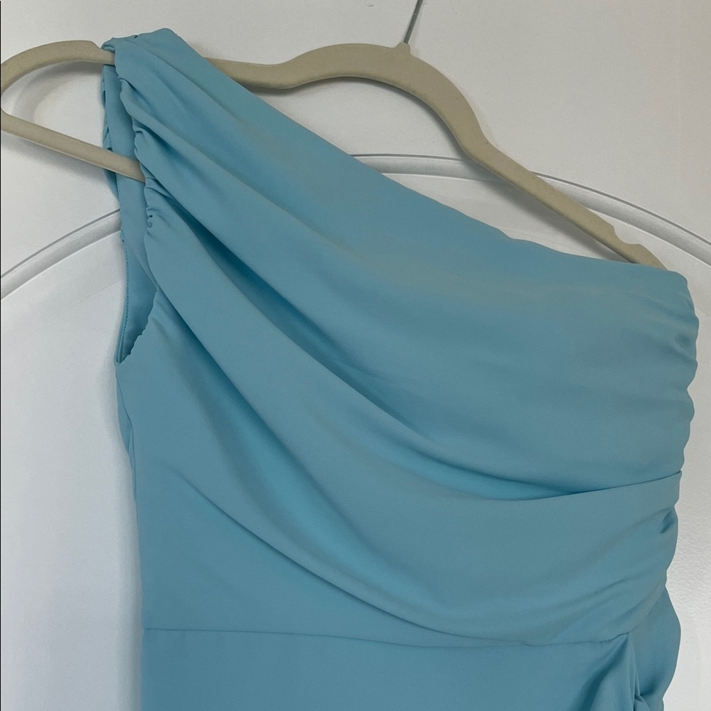 NWOT Amanda Uprichard Sky Blue One-Shoulder Top Size XS - Picture 5 of 10